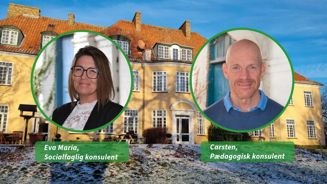 Grafik med to mennesker der taler sammen